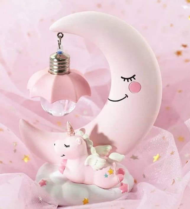 Unicorn & Moon Night Light For Girls Room