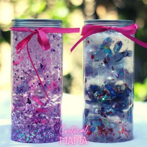 Completed Valentine's Day Sensory Jars