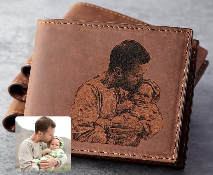 Personalized Wallet Valentine Gift For Dad From Children