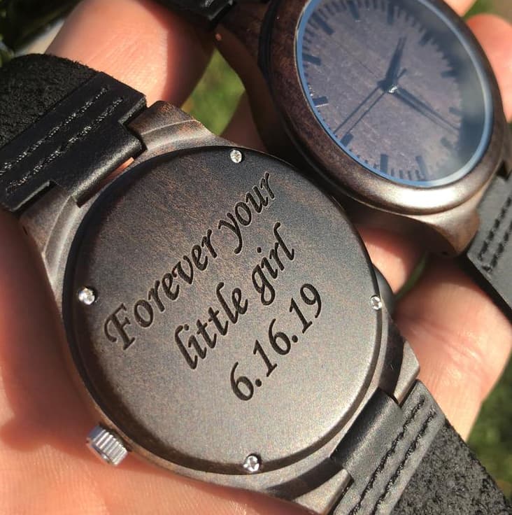 Custom Engraved Watch - Valentine Gift For Dad From Baby